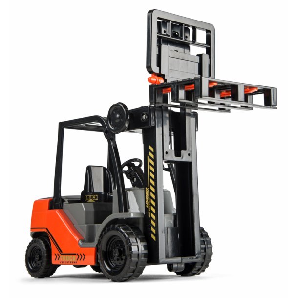 Gaffeltruck med palle og pakker