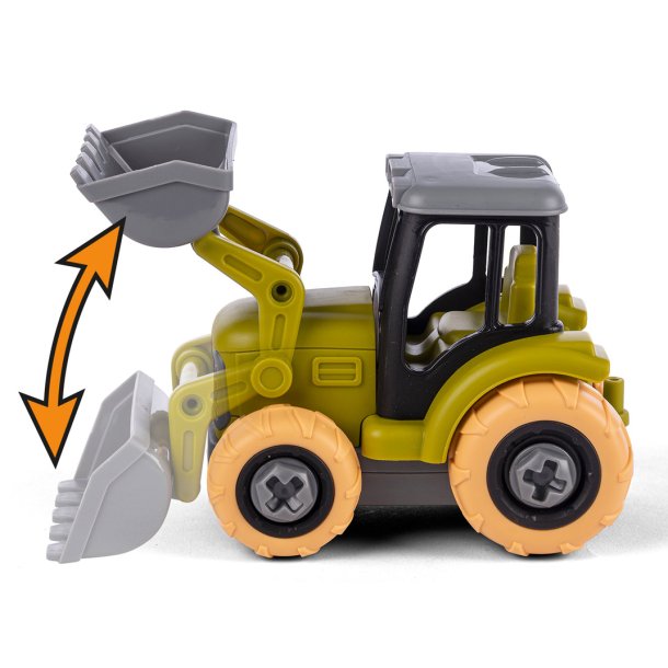 Bull take apart traktor med grab