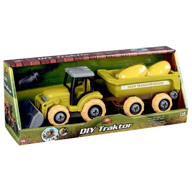 Bull take apart traktor med transportvogn