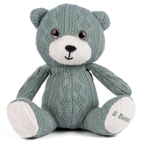 B Beez Stickad nalle 14 cm - Grn