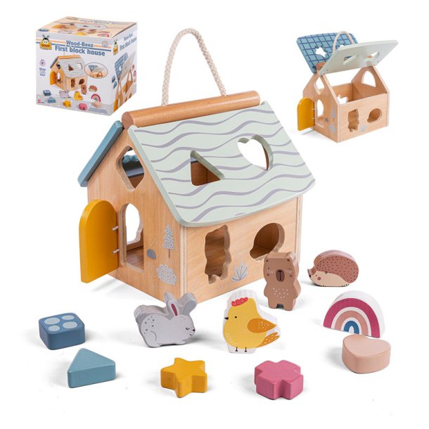 Wood Beez Put-i-hus med dyr