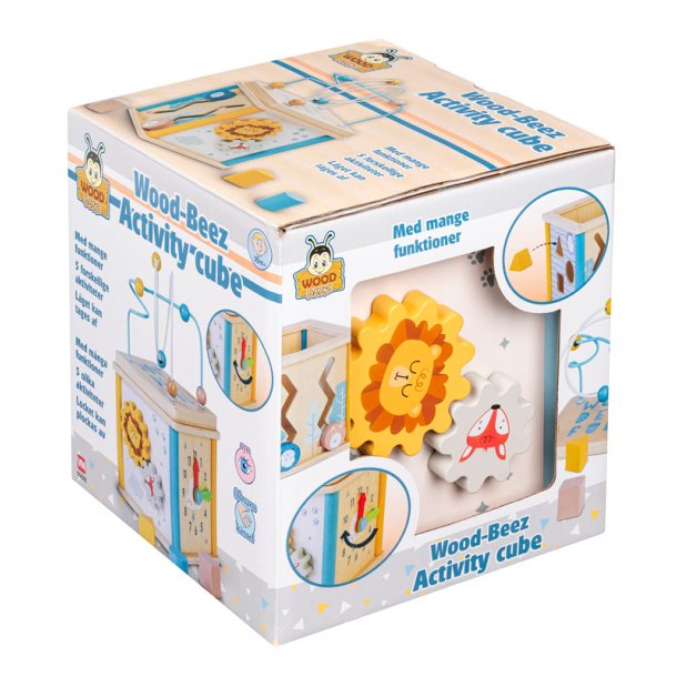 Wood Beez Activity Cube