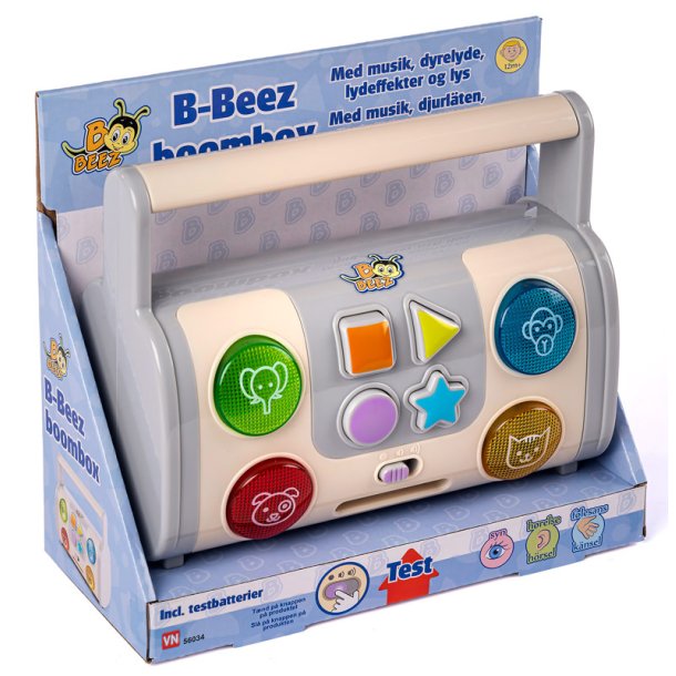 B Beez boombox med lys og lyd