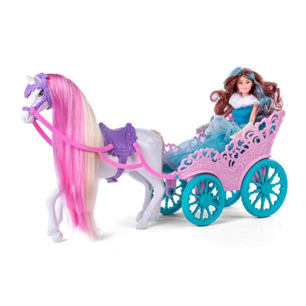Judith prinsesse dukke med karet og hest