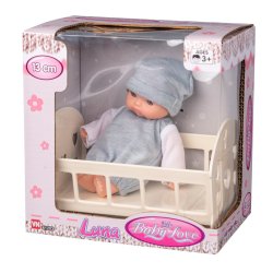 My baby love Luna dukke med seng