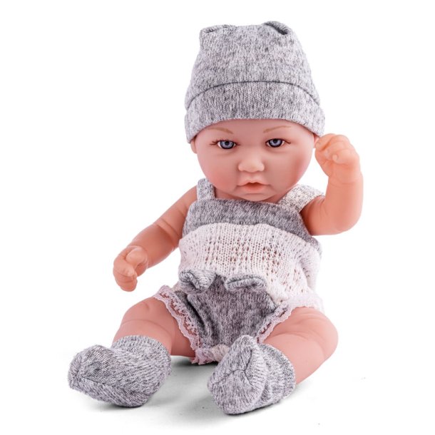 My baby love - Emma dukke med grt/hvidt tj