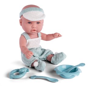 Mathilde dukke med tilbehr - Lysegrnt