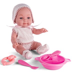 Mathilde dukke med tilbehr - Hvidt