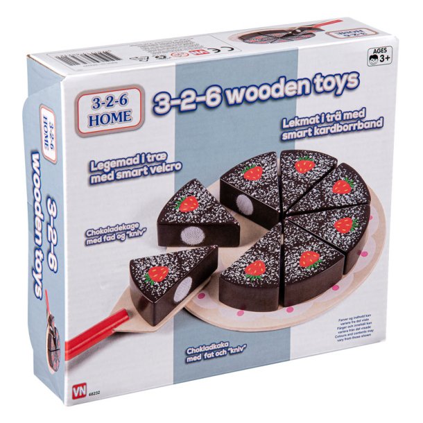 Chokoladekagest i tr med velcro