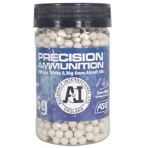 Hvide heavy weight 0,36g 1000 stk.