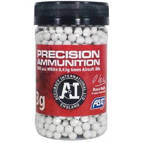 Hvide heavy weight 0,43g 1000 stk.