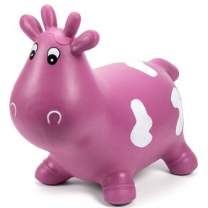 Hoppande ko - rosa med pump