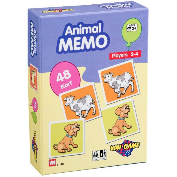 Memoryspel med djur