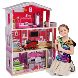 Judith stort dukkehus med m�bler