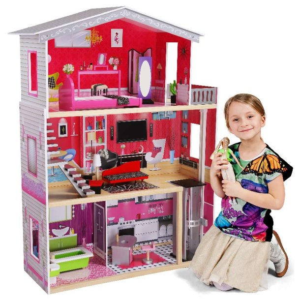 Judith stort dukkehus med m�bler