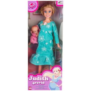 Gravid judith dukke - turkis kjole