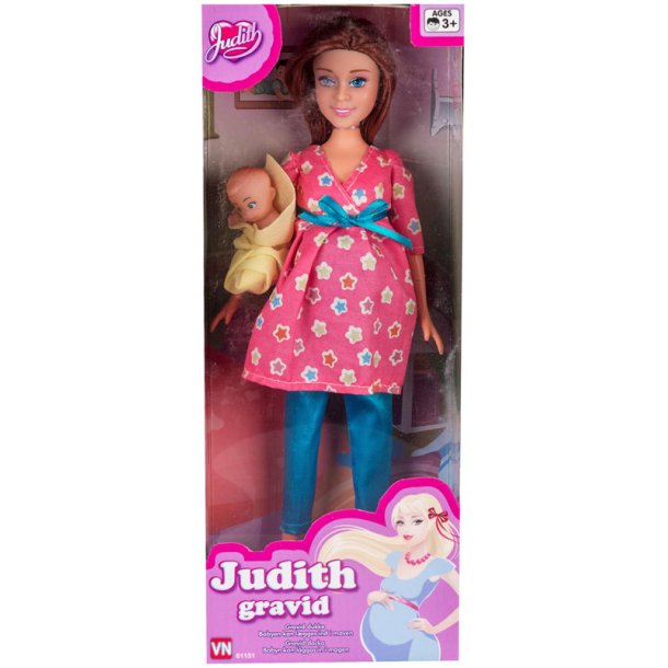 Gravid judith dukke - pink bluse