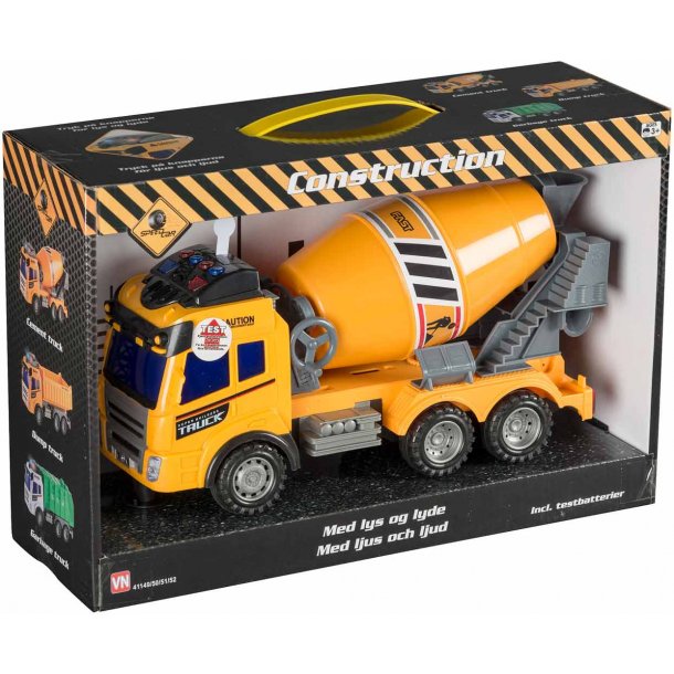 Construction cementblander med lyd og lys
