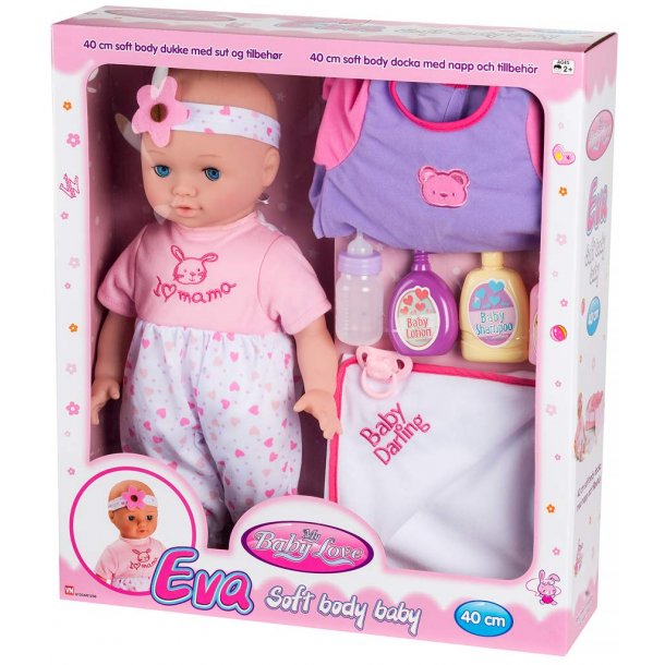 My Baby Eva dukke med tilbehr - 40 cm.