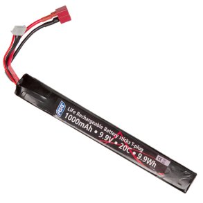 LiFe batteri 9,9v 1000 mAh stick - T-stik