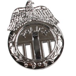 Hndjern i metal og politi badge