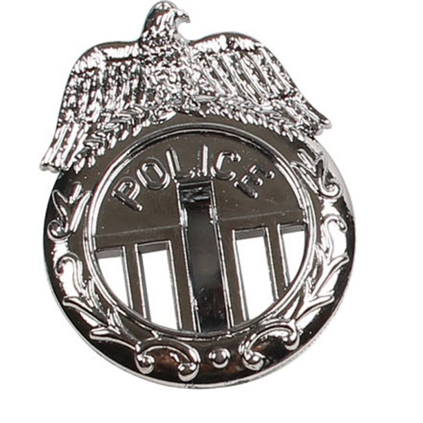 Hndjern i metal og politi badge
