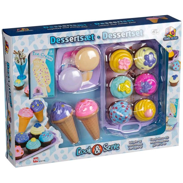 Bodyfood -desserter med vffelglass och muffins