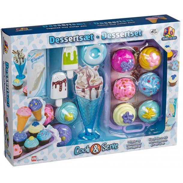 Legemad isdesserter og muffins