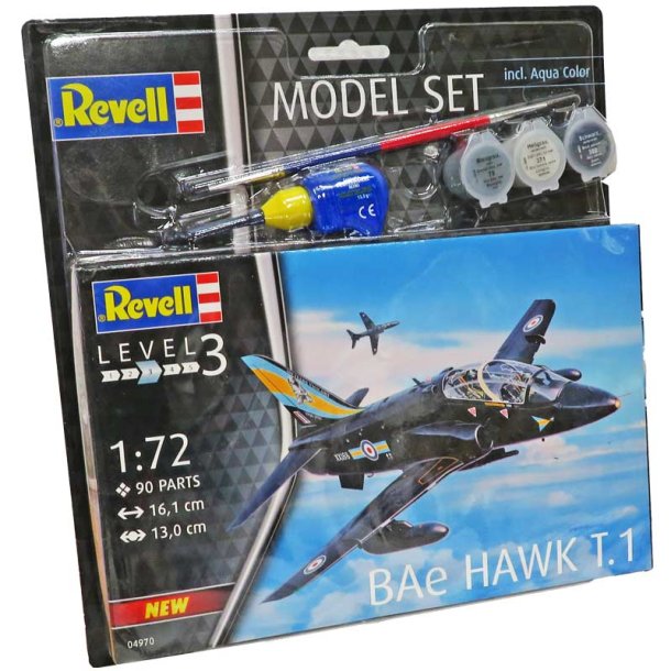 Revell BAe Hawk T.1 Jagerfly - Med lim og maling