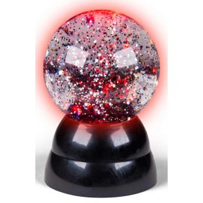 Glitter kugle med flotte farver og lys