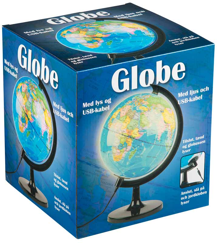 Globus med lys - Stor flot globus der har via