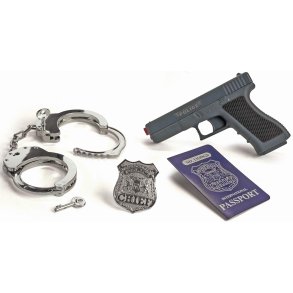 Politist med lyd og tilbehr