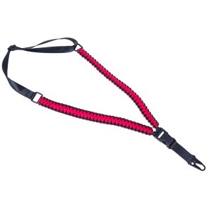 One point sling paracord gevrrem - sort / Rose