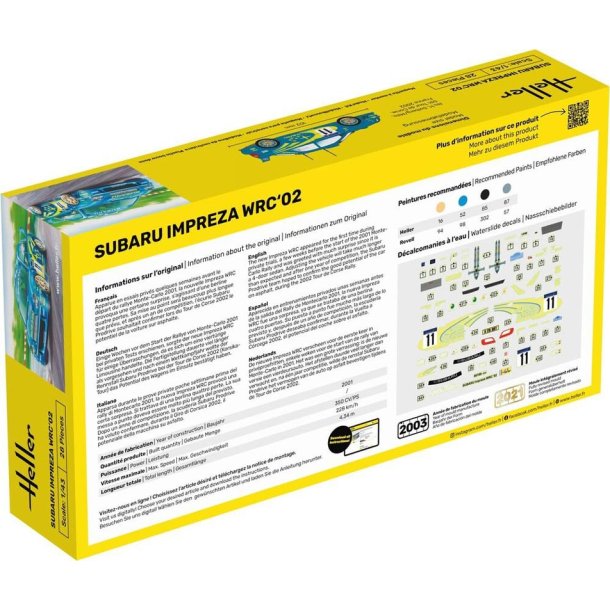 Heller Subaru Impreza WRC 02 modelbil - 1:43 startst