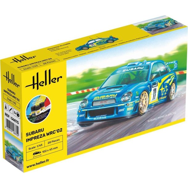 Heller Subaru Impreza WRC 02 modelbil - 1:43 startst