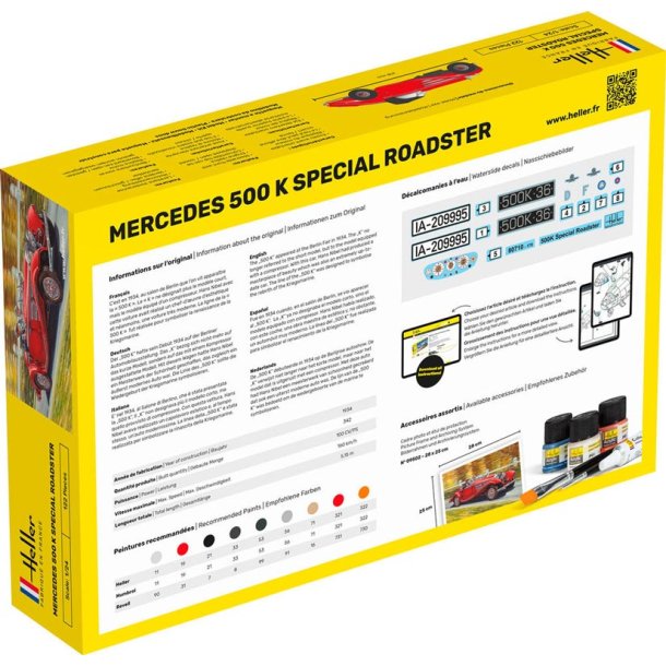 Heller 500 K Special Roadster - Modelbil 1:24 startst