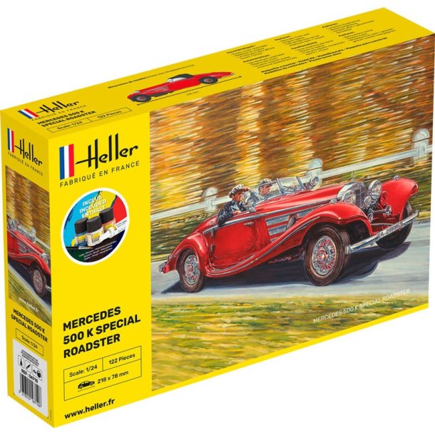 Heller 500 K Special Roadster - Modelbil 1:24 startst