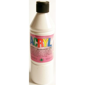 Akrylmaling 500 ml A-mrket - prim hvid