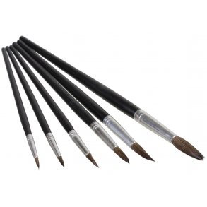 Kunstnerpensel St med gedehr - 6 stk