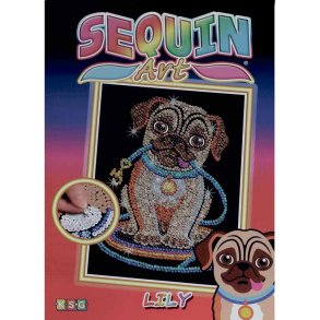 Paljettkonst paljettbild - Hund