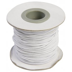 Elastiksnor 25 meter - Hvid