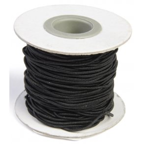 Elastiksnor 25 meter - Sort