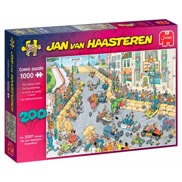 Jan van Haasteren 1000 brikker - The soapbox race