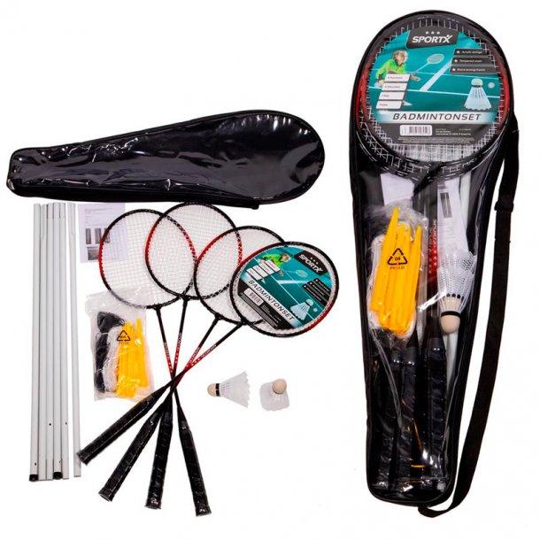 Badmintonset fr 4 pers.