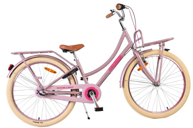 Volare Excellent 24″ Juniorcykel – Mat Pink - Shimano 3 gear