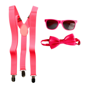Neon utkl�dningsset rosa