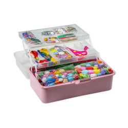 Hobby Box Pink - Kreativ Kasse med ca. 1500 dele