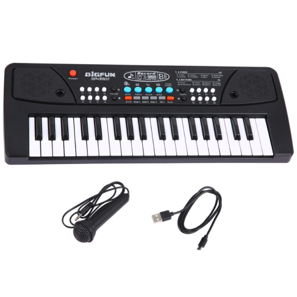 37 Tangenters Keyboard Til B�rn Med Mikrofon