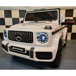 Mercedes G63 Elbil til B�rn 12V Hvid med Fjernbetjening