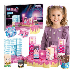 WOOPIE Magnetiske Byggeklodser m/ 59 Dele - Candyland